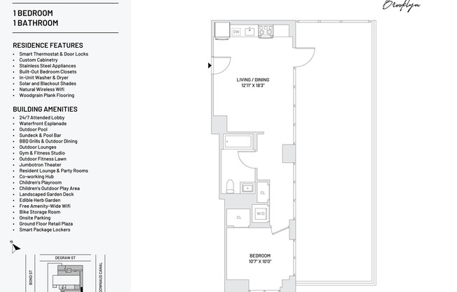 1 bed, 1 bath, 627 sqft, $5,195, Unit 606