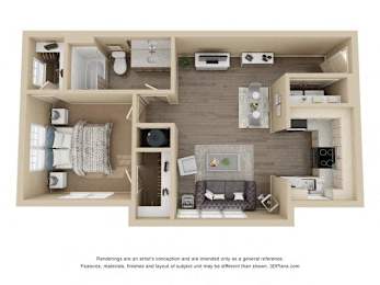 1 bed, 1 bath, 684 sqft, $1,451