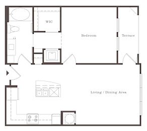 1 bed, 1 bath, 688 sqft, $1,187