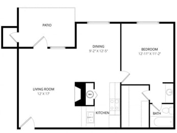 1 bed, 1 bath, 700 sqft, $1,110