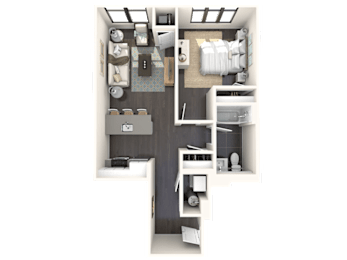 1 bed, 1 bath, 658 sqft, $2,540