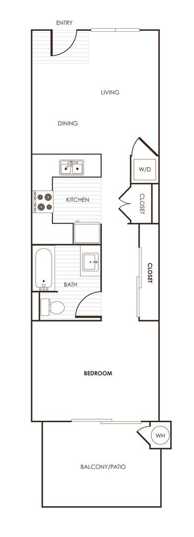 1 bed, 1 bath, 723 sqft, $2,300