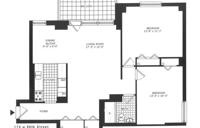 2 beds, 1 bath, $5,900, Unit 15B