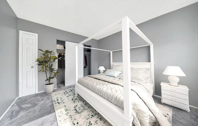 a bedroom at Nottingham Place Apartments