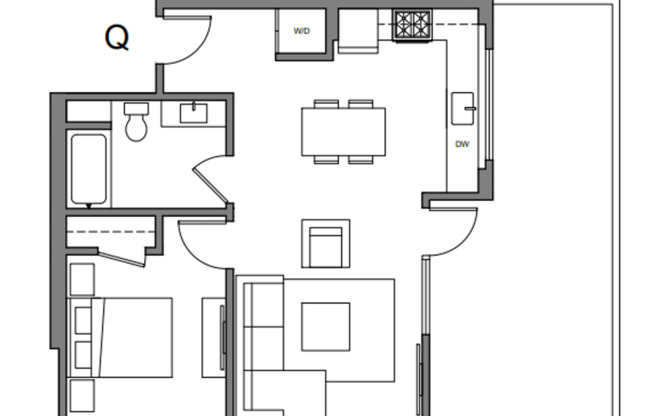 1 bed, 1 bath, 510 sqft, $3,175, Unit 403