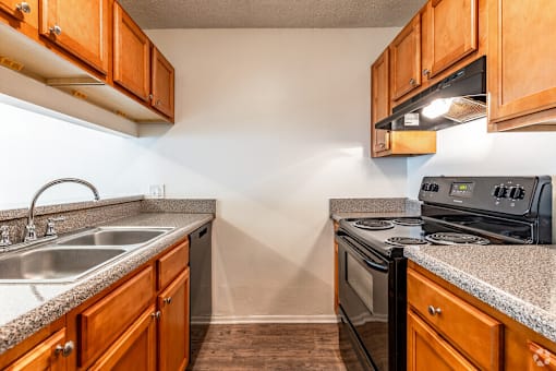 Kitchen at Pineview Apartments, in Clearwater, FL 33755