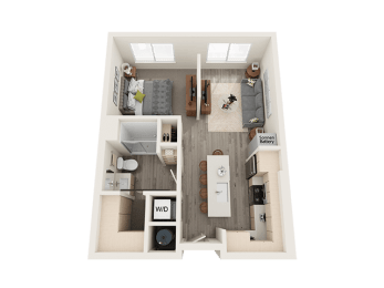 Studio, 1 bath, 700 sqft, $1,255