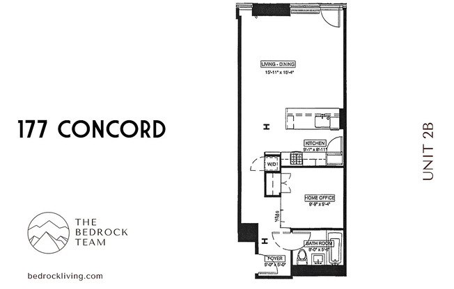 1 bed, 1 bath, $4,395, Unit 2B