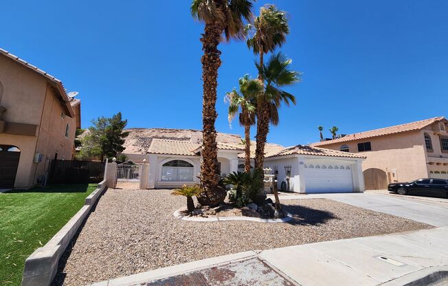 Single story ranch style with private pool
