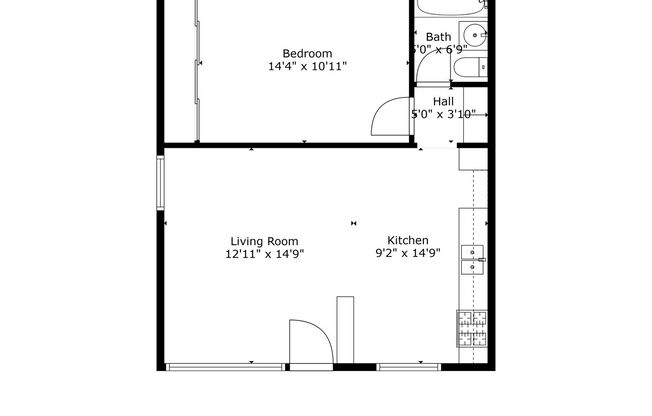 1 bed, 1 bath, 576 sqft, $1,795, Unit 04