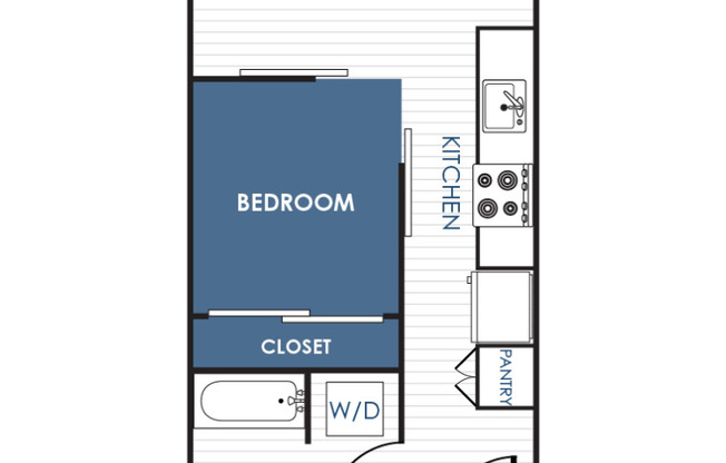 Studio, 1 bath, 498 sqft, $1,480