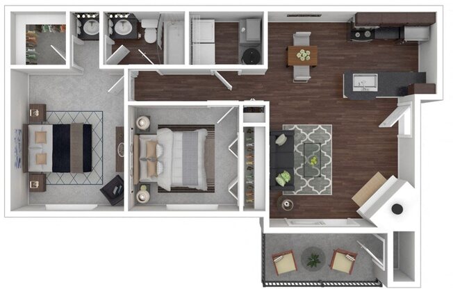 2 beds, 1 bath, 895 sqft, $1,619