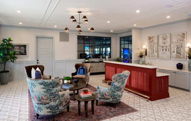 A living room with a white ceiling and a rug on the floor.