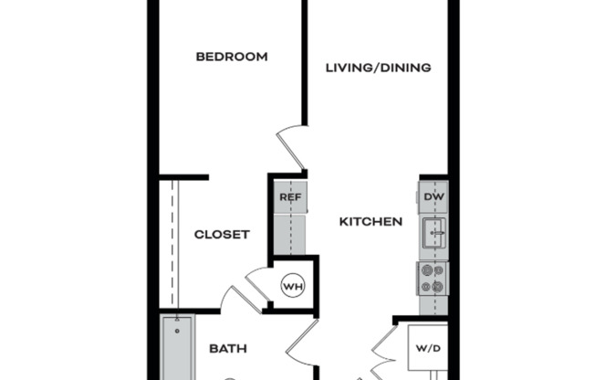 1 bed, 1 bath, 673 sqft, $1,649, Unit 105