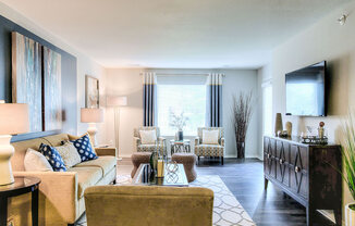 View of Living room at The Villas at Main Street, Ann Arbor