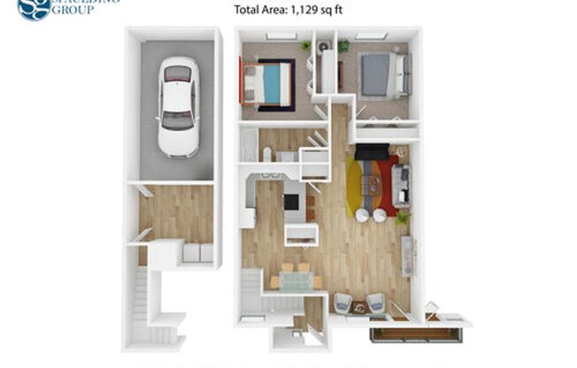 2 beds, 1 bath, 1,129 sqft, $1,875, Unit 1821