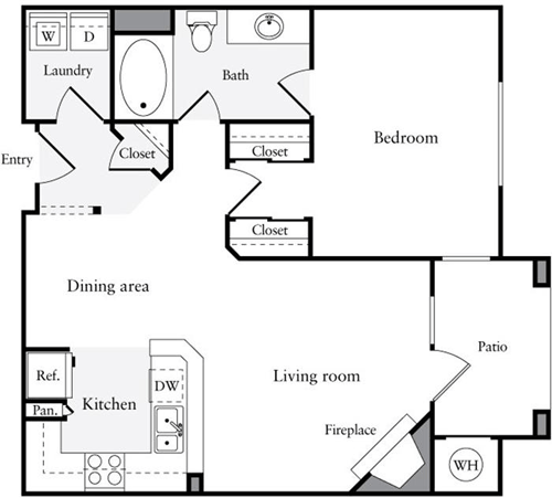 1 bed, 1 bath, 809 sqft, $3,536