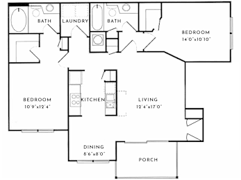 2 beds, 2 baths, 1,150 sqft, $1,710