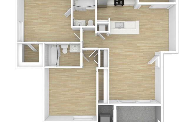 2 beds, 2 baths, 1,000 sqft, $2,986