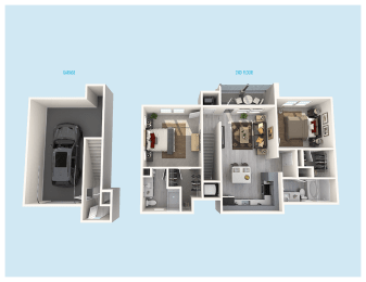 2 beds, 2 baths, 1,331 sqft, $2,680