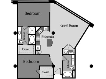 2 beds, 2 baths, 1,240 sqft, $2,200