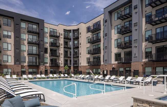 exterior shot of Lyra apartments