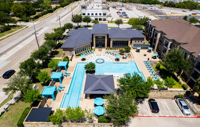 a view of the pool at the resort at auburn at Discovery at Craig Ranch, McKinney, TX