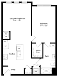 1 bed, 1 bath, 815 sqft, $2,000