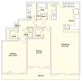 2 beds, 1.5 baths, 1,247 sqft, $1,453