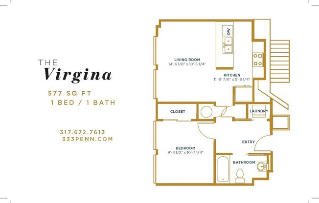 1 bed, 1 bath, 577 sqft, $1,259, Unit 06-07
