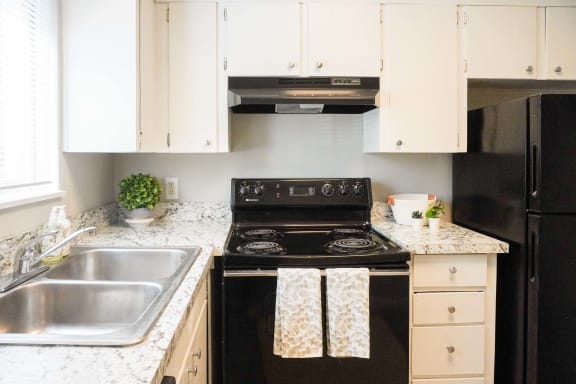 Kitchen cabinets cupboards  at The Life at Legacy Fountains, Missouri, 64131