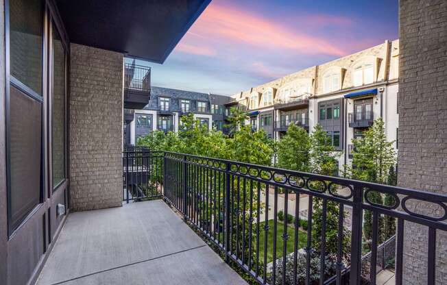 The Crosby at The Brickyard outdoor patio views Dallas Fort Worth Apartments