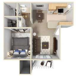 1 bed, 1 bath, 700 sqft, $1,345
