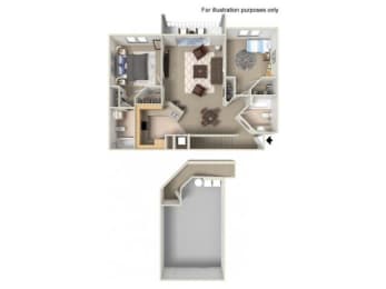 2 beds, 2 baths, 1,202 sqft, $1,775