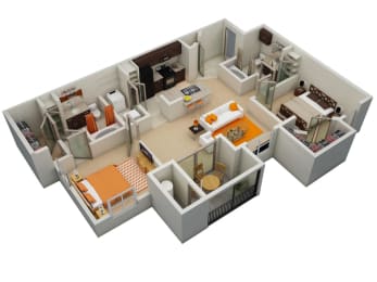 2 beds, 2 baths, 1,084 sqft, $1,616