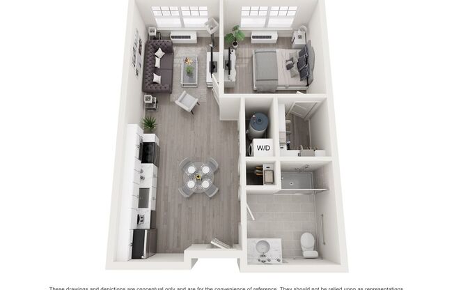 1 bed, 1 bath, 606 sqft, $2,295, Unit 409