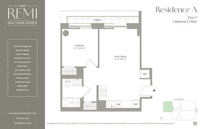 1 bed, 1 bath, $6,250, Unit 7A