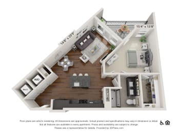 1 bed, 1 bath, 796 sqft, $1,804