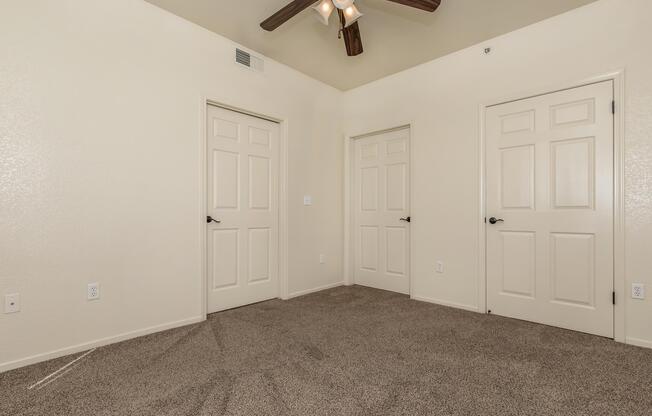 a double door in a room