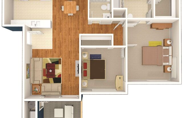 2 beds, 2 baths, 930 sqft, $3,075, Unit E319