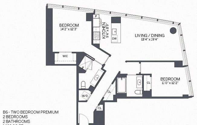 2 beds, 2 baths, 1,125 sqft, $5,507