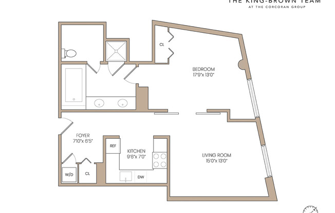 1 bed, 1 bath, 766 sqft, $4,800, Unit 26E