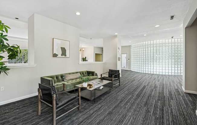 Rroom with carpet floors and chairs