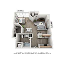 Studio, 1 bath, 564 sqft, $2,126