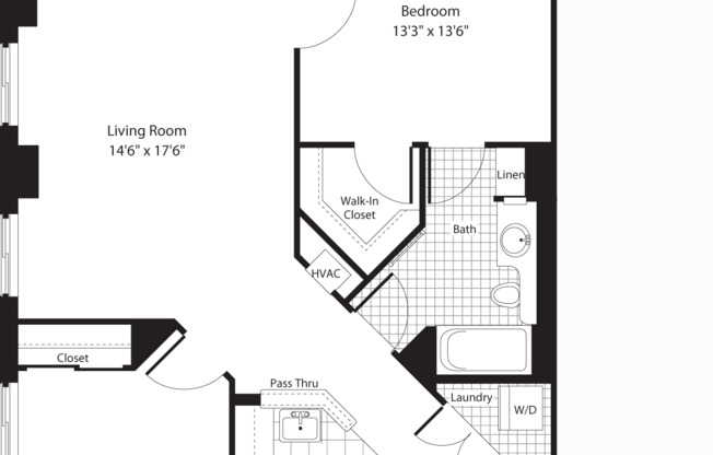 2 beds, 1 bath, 1,018 sqft, $3,420, Unit 0603