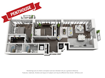 2 beds, 2 baths, 1,159 sqft, $3,081