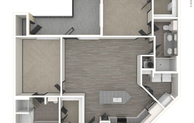 2 beds, 2 baths, 1,154 sqft, $1,797