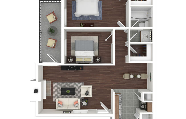 2 beds, 1 bath, 837 sqft, $1,030
