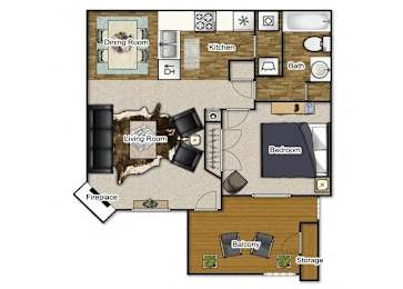 1 bed, 1 bath, 700 sqft, $1,093