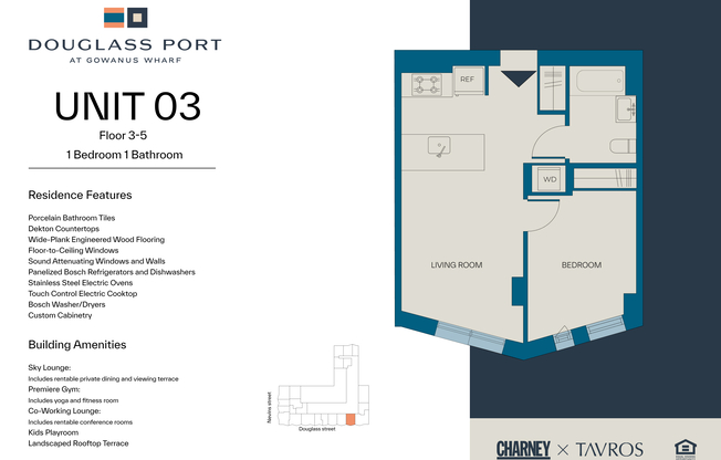 1 bed, 1 bath, $4,400, Unit 503